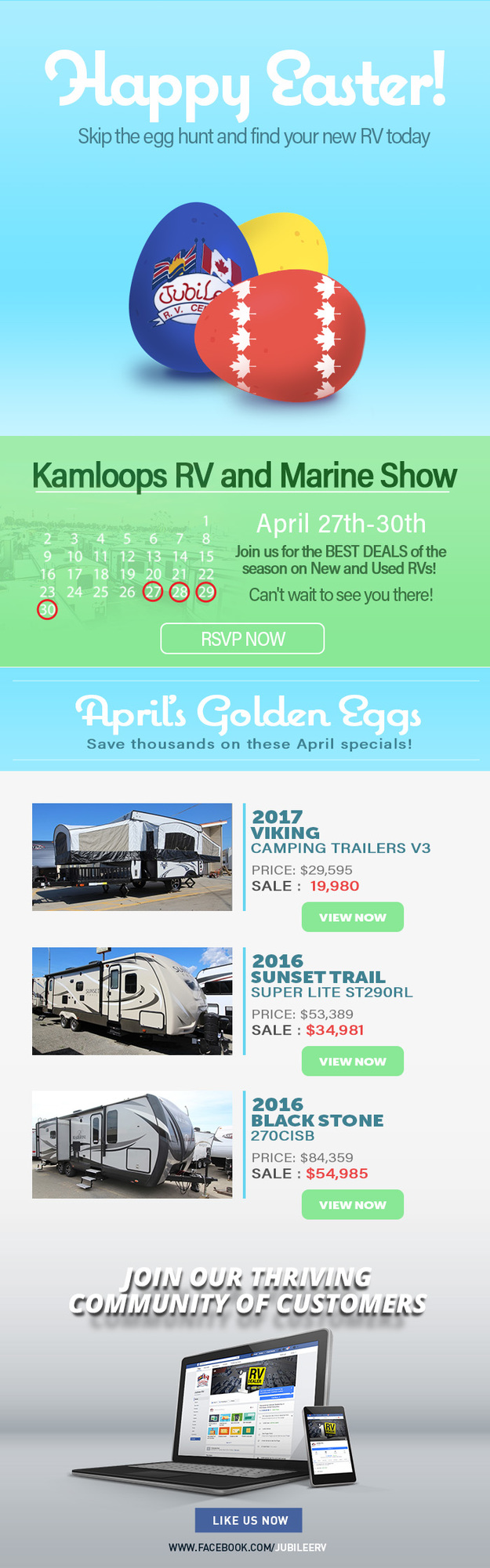 Promotional Flyers From Jubilee RV Centre Dealership RVs, Travel